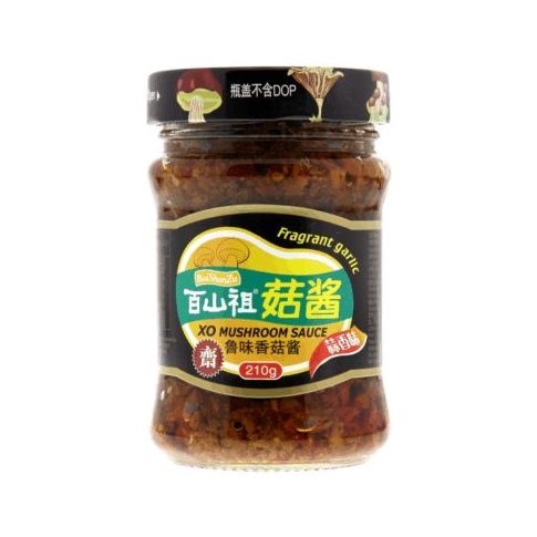XO Mushroom Sauce Fragrant Garlic (Bai Shan Zu) 12x210g