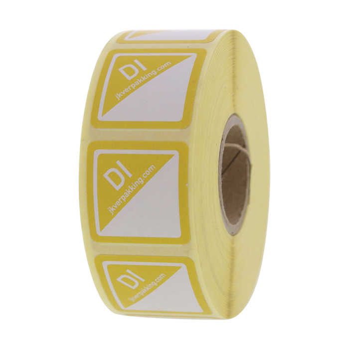 Daglabel TUESDAY geel