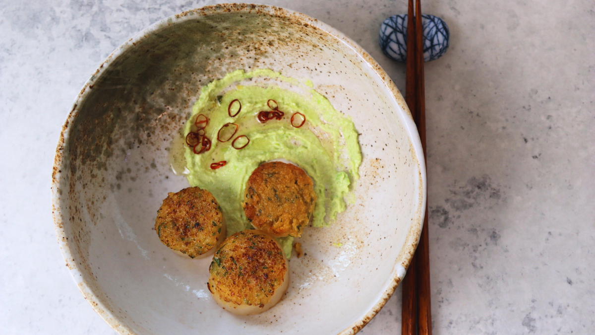 Coquilles met Miso-Boter-Korst