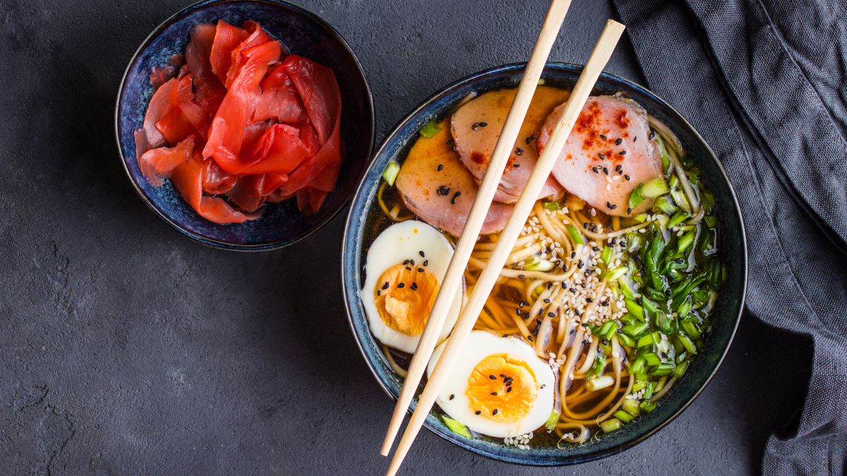 Ramen met yuzu-olie