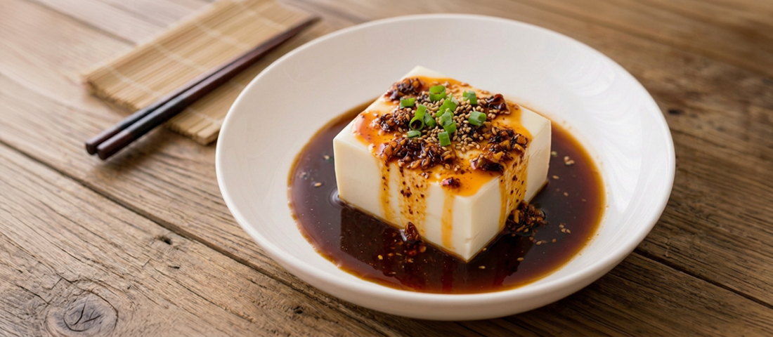 Crispy chili silken tofu